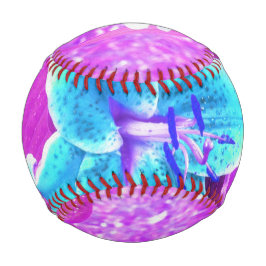 Hübsches Aqua Blue Stargazer Livio Lila Baseball