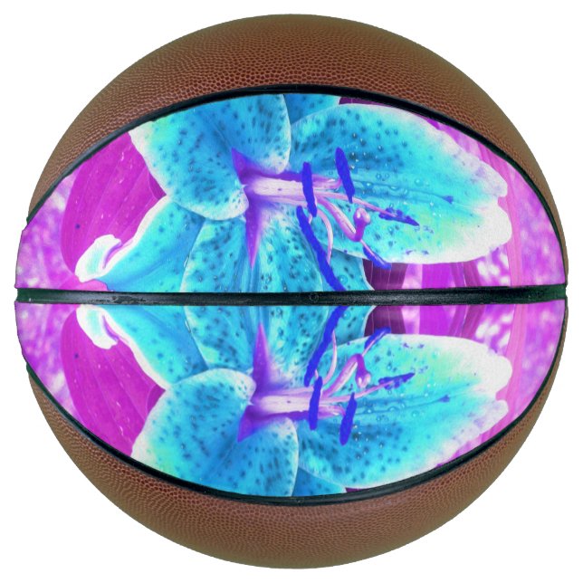 Hübsches Aqua Blue Stargazer Livio Lila Basketball (Vorderseite)