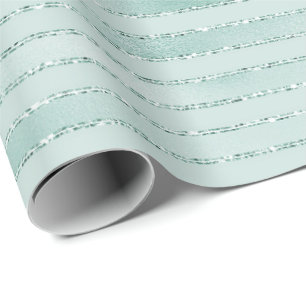 Hübsches Aqua Mint Glitzy Glitzer Geschenkpapier