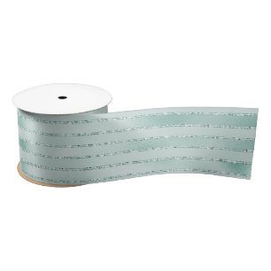 Hübsches Aqua Mint Glitzy Glitzer     Satinband