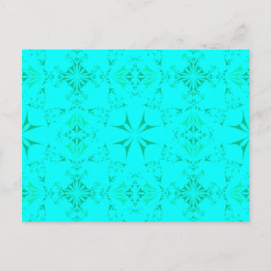 Hübsches Aqua Turquoise Bohemisches Tribal Muster Postkarte