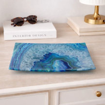 Hübsches Aquamarines Aqua Türkise Geode Marble Mus
