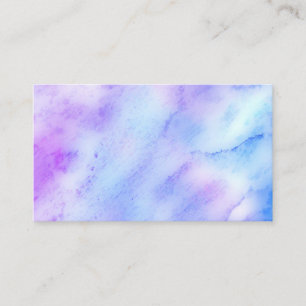 hübsches Aquarellblau und lila abstrakte Gewohnhei Visitenkarte