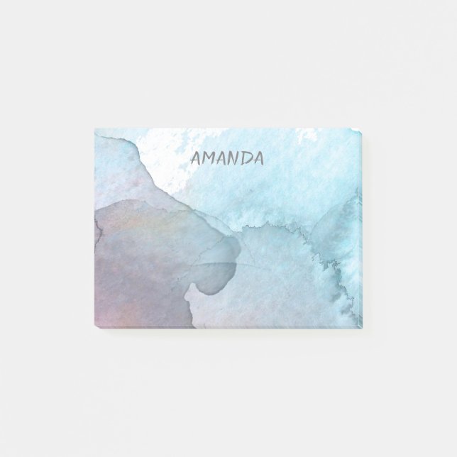 hübsches Aquarelldesign - Sonderanweisung Post-it Klebezettel (Vorderseite)