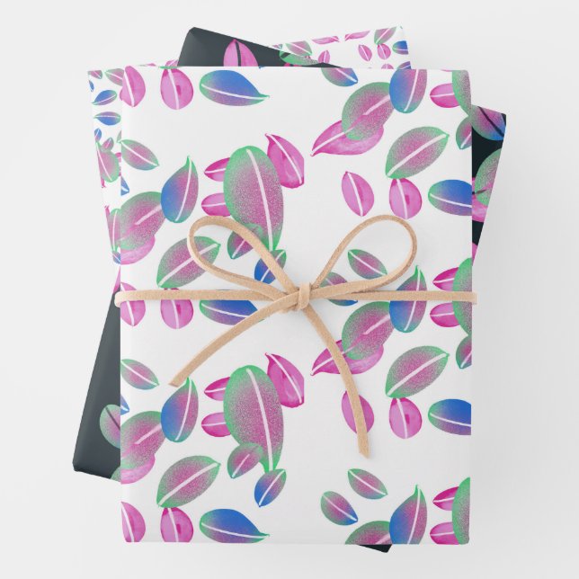 Hübsches, aus Petalen bestehendes Umschlagpapier Geschenkpapier Set (Beispiel)