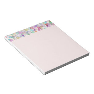 Hübsches Ausschneiden des Glases Notepad Pink Notizblock