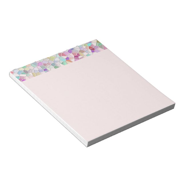 Hübsches Ausschneiden des Glases Notepad Pink Notizblock (angewinkelt)