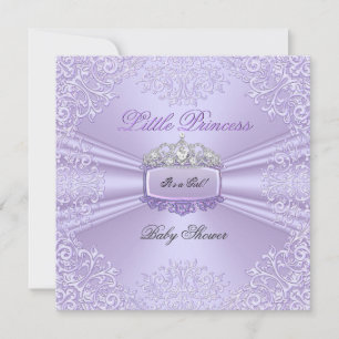Hübsches Baby-Shower-Mädchen Prinzessin Tiara Lave Einladung