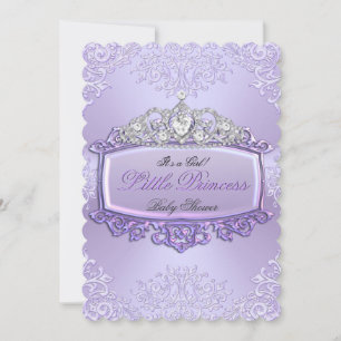 Hübsches Baby-Shower-Mädchen Prinzessin Tiara Lave Einladung