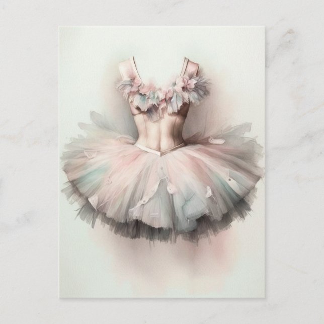 Hübsches Ballettkleid Postkarte (Vorderseite)