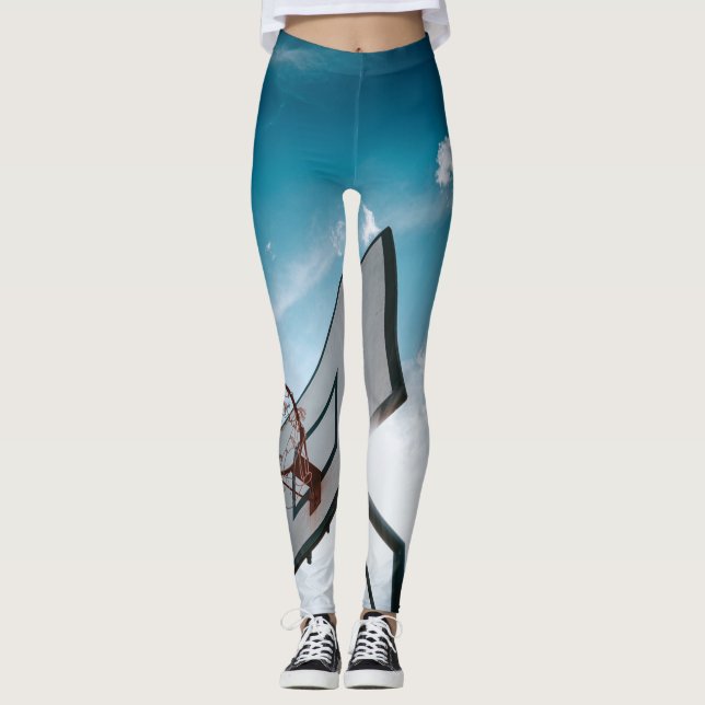 Hübsches Basketballdesign Leggings (Vorderseite)