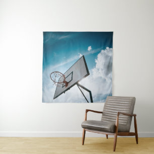 Hübsches Basketballdesign Wandteppich