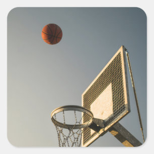 Hübsches Basketballgeschenk Quadratischer Aufkleber