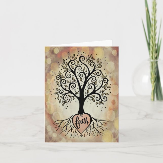Hübsches Beileid des inspirierenden Glaubens Karte (Vorderseite)