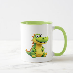 Hübsches Bild eines Plüschkrokodils. Tasse