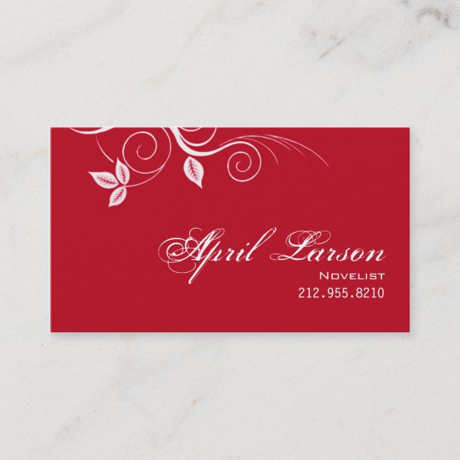 Hübsches Blätter 1 - Visitenkarte (Vorderseite)