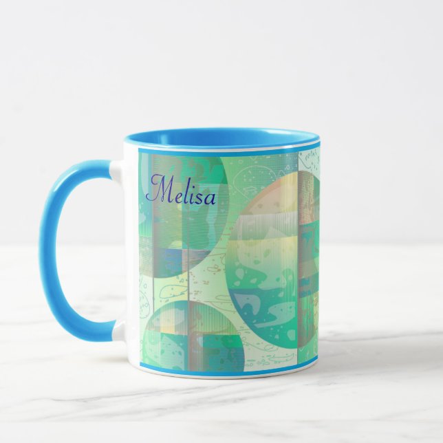 Hübsches Blau ist mein Lieblingsfarbenpräparat Tasse (Links)