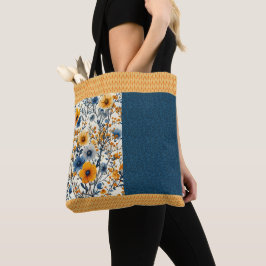 Hübsches Blau und Gelb Vintage Blütenmischung