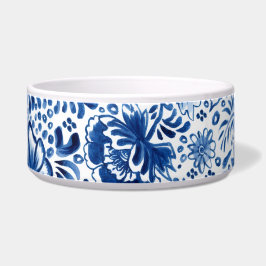 Hübsches blau-weißes Batik-Design Napf