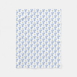 Hübsches Blauglöckchen-Flanelldecke mit Initialen Fleecedecke