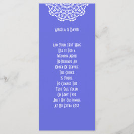 Hübsches blauweißes Lacy-Muster Programm