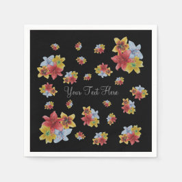 hübsches Blumenbild bunter Lily-Blume Serviette