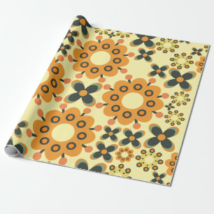 hübsches Blumenblattmuster Geschenkpapier