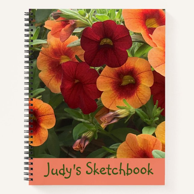 Hübsches Blumenbuch Notizbuch (Vorderseite)