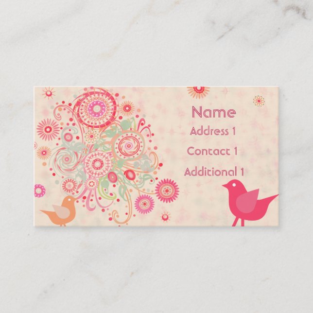 Hübsches Blumengeschäft Visitenkarte (Vorderseite)