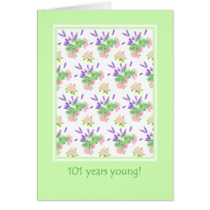 Hübsches Blumengrüßen 101. Geburtstag