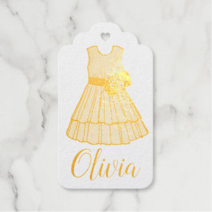 Hübsches Blumenkleid Hochzeitsgeschenk Brautparty Geschenkanhänger