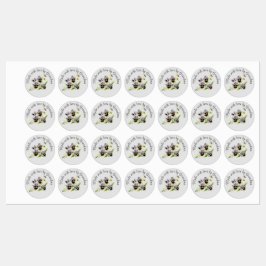 Hübsches Blumenmuster aus eisernen Aufklebern Etiketten