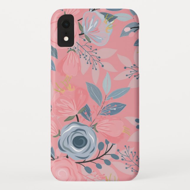 Hübsches Blumenmuster Case-Mate iPhone Hülle (Rückseite)
