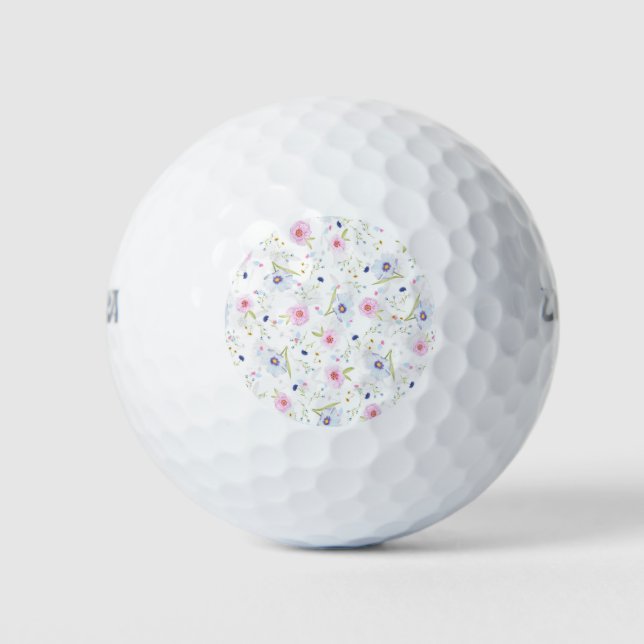 Hübsches Blumenmuster Golfball (Vorderseite)