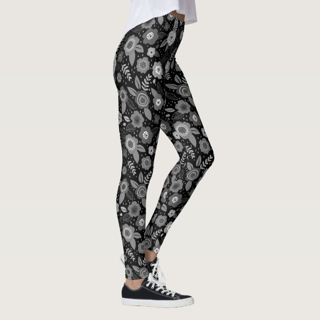 hübsches Blumenmuster Leggings (Rechts)