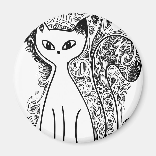 Hübsches Blumenmuster Magnet (Vorne)