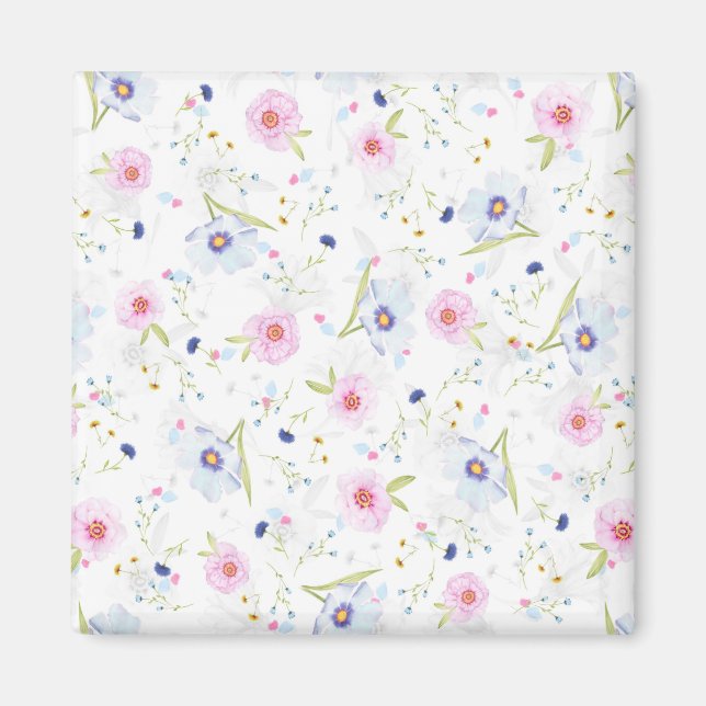 Hübsches Blumenmuster Magnet (Vorne)