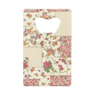 Hübsches Blumenmuster - Nahtloses Design Geldbeutel Flaschenöffner