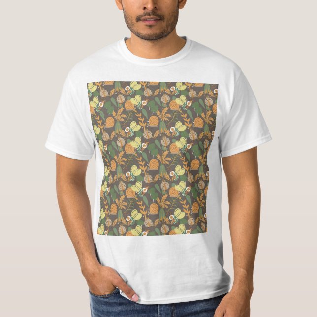 Hübsches Blumenmuster T-Shirt (Vorderseite)