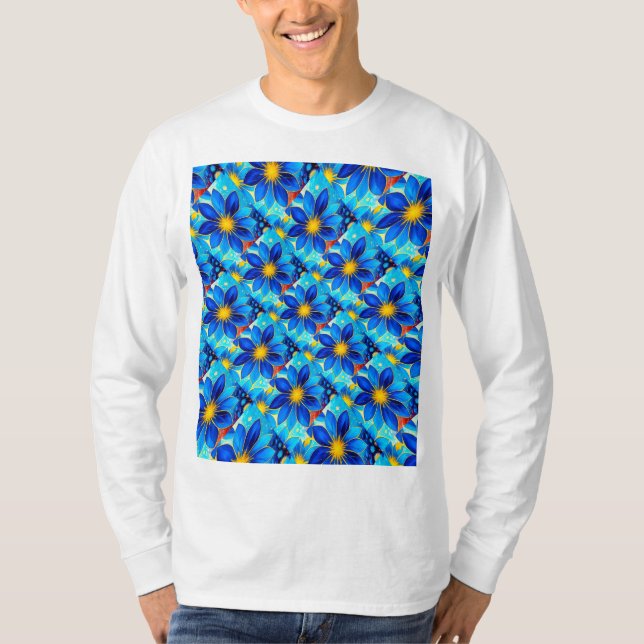 Hübsches Blumenmuster T-Shirt (Vorderseite)