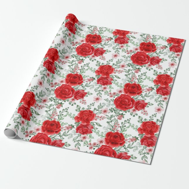 Hübsches Blumenmuster-Wrapper Geschenkpapier (Ungerollt)