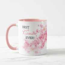 Hübsches Blumenrosa Wasserfarbe Bester Cousin je