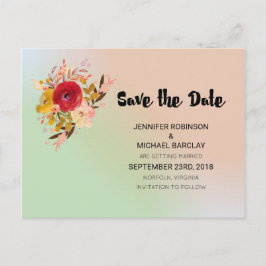 Hübsches Blumenwasser Bouquet Save the Date Ankündigungspostkarte