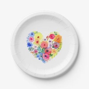 Hübsches Blumenwerk Pappteller