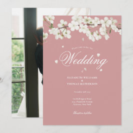 Hübsches Blumenzwiebelblossom Dusty Rose Foto Einladung