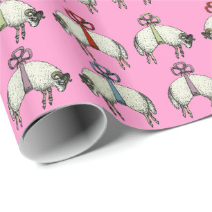 Hübsches Bogen-Schaf ÄNDERN ~ Roll Geschenkverpack Geschenkpapier
