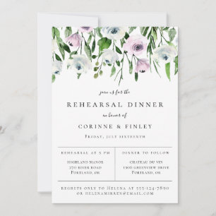 Hübsches botanisches Mauve Probe Ankündigung