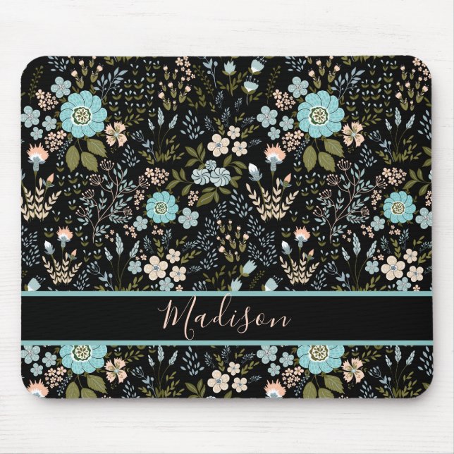Hübsches botanisches Multifloralthema Mousepad (Vorne)