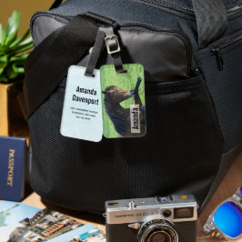 Hübsches braunes Pferd im Gras Gepäckanhänger