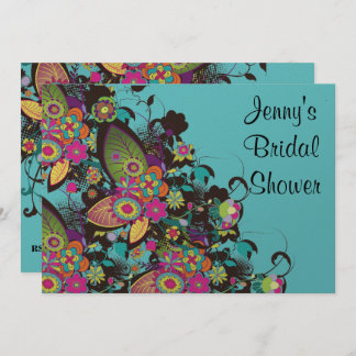 hübsches Brautparty für Vintage Blume Einladung